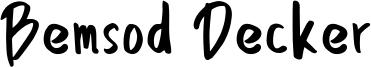 Bemsod Decker Font