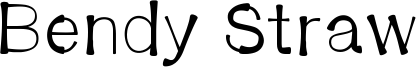 Bendy Straw Font