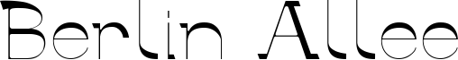 Berlin Allee Font