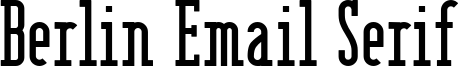 Berlin Email Serif Font