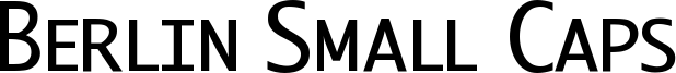 Berlin Small Caps Font