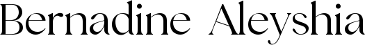 Bernadine Aleyshia Font