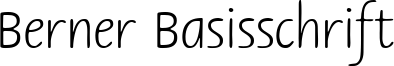 Berner Basisschrift Font