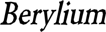 berylium bd it.ttf
