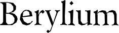 Berylium Font
