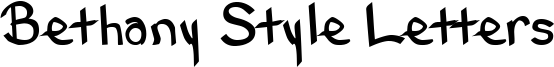 Bethany Style Letters Font