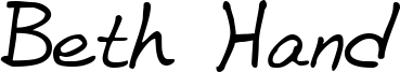 Beth Hand Font