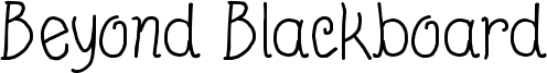 Beyond Blackboard Font