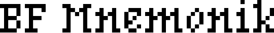 BF Mnemonik Font