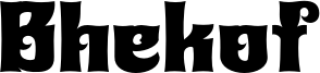 Bhekof Font