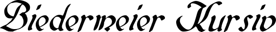 Biedermeier Kursiv Font