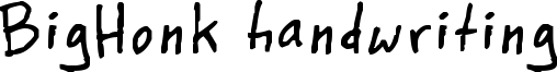 BigHonk handwriting Font