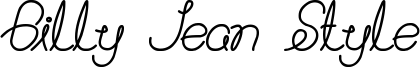 Billy Jean Style Font