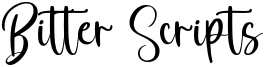 Bitter Scripts Font
