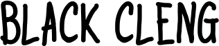 Black Cleng Font