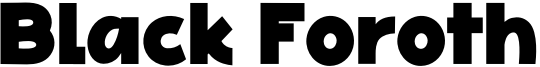 Black Foroth Font