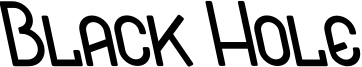 Black Hole Font