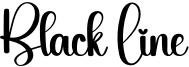 Black Line Font