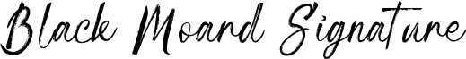 Black Moard Signature Font