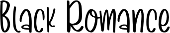 Black Romance Font