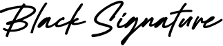Black Signature Font