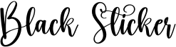 Black Sticker Font