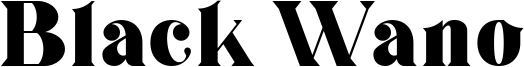 Black Wano Font
