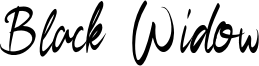 Black Widow Font