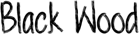 Black Wood Font