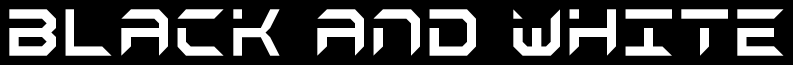 Black and White Font