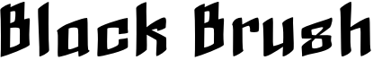 Black Brush Font