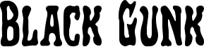 Black Gunk Font