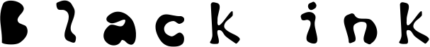 Black ink Font