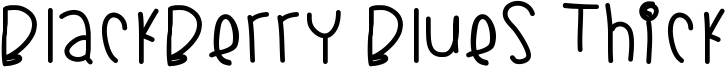 Blackberry Blues Thick Font