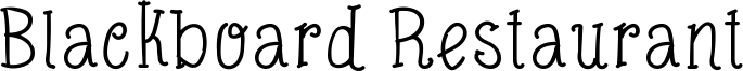 Blackboard Restaurant Font
