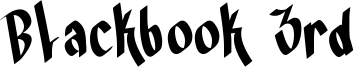 Blackbook 3rd Font