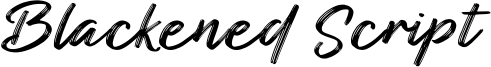 Blackened Script Font