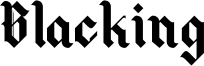 Blacking Font