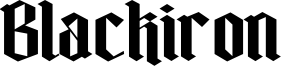 Blackiron Font