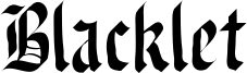 Blacklet Font