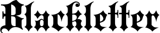 Blackletter Font