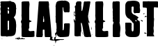 Blacklist Font