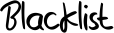 Blacklist Font