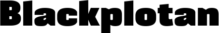 Blackplotan Font