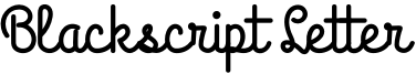 Blackscript Letter Font