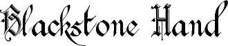 Blackstone Hand Font