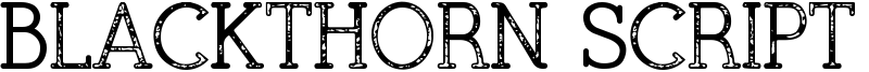 Blackthorn Script Typeface Font