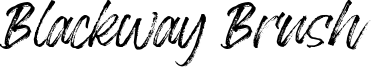 Blackway Brush Font