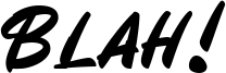Blah! Font