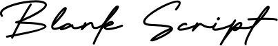 Blank Script Font